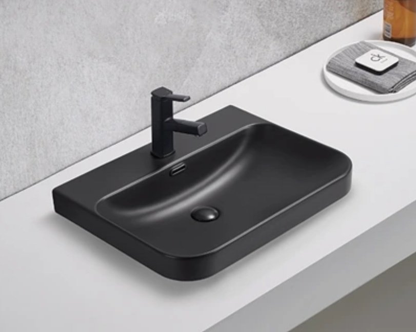 Раковина GID-ceramic Bm9560s врезная прямоугольная 61, керамика