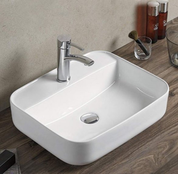 Раковина Comforty 78180 накладная прямоугольная 50.5, санфарфор