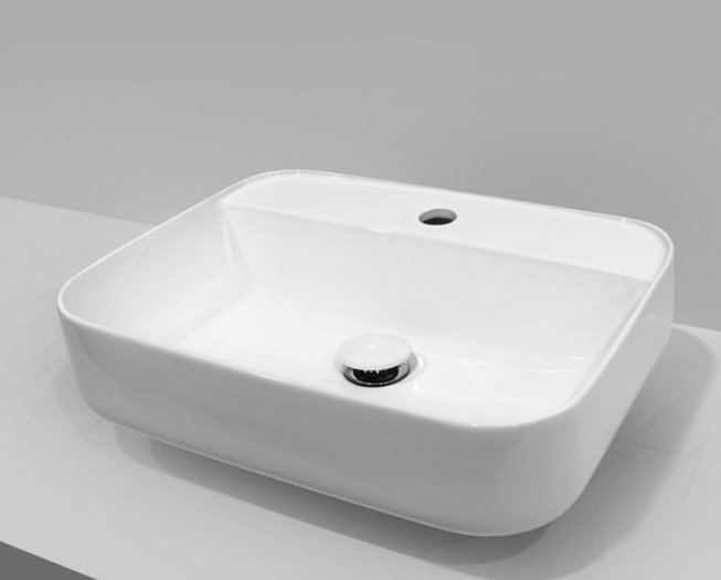 Раковина Comforty 78180 накладная прямоугольная 50.5, санфарфор купить,0