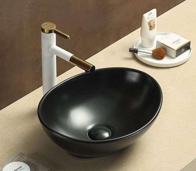 Раковина Comforty 7838MB накладная овальная 40.5, санфарфор