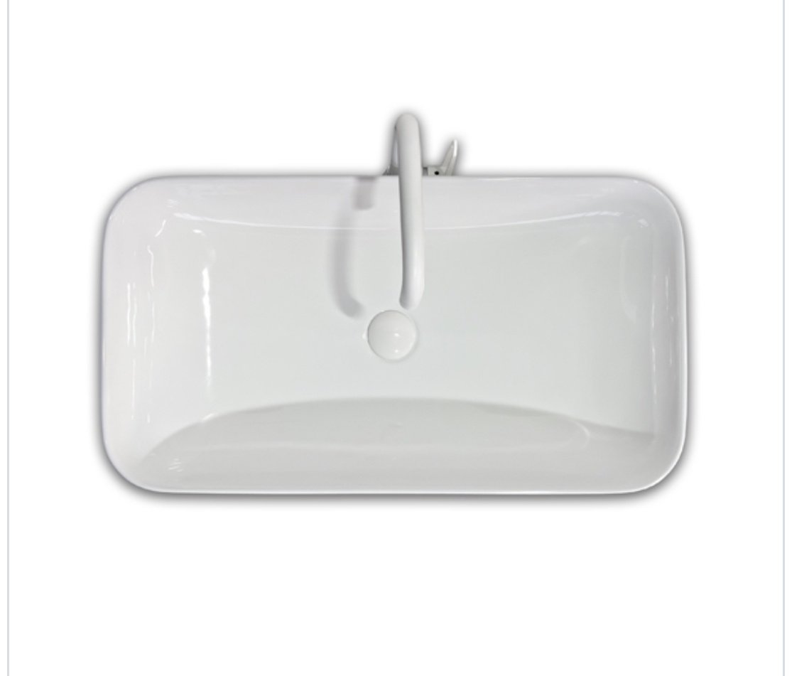 Раковина Comforty 78575-70 накладная прямоугольная 71, санфарфор