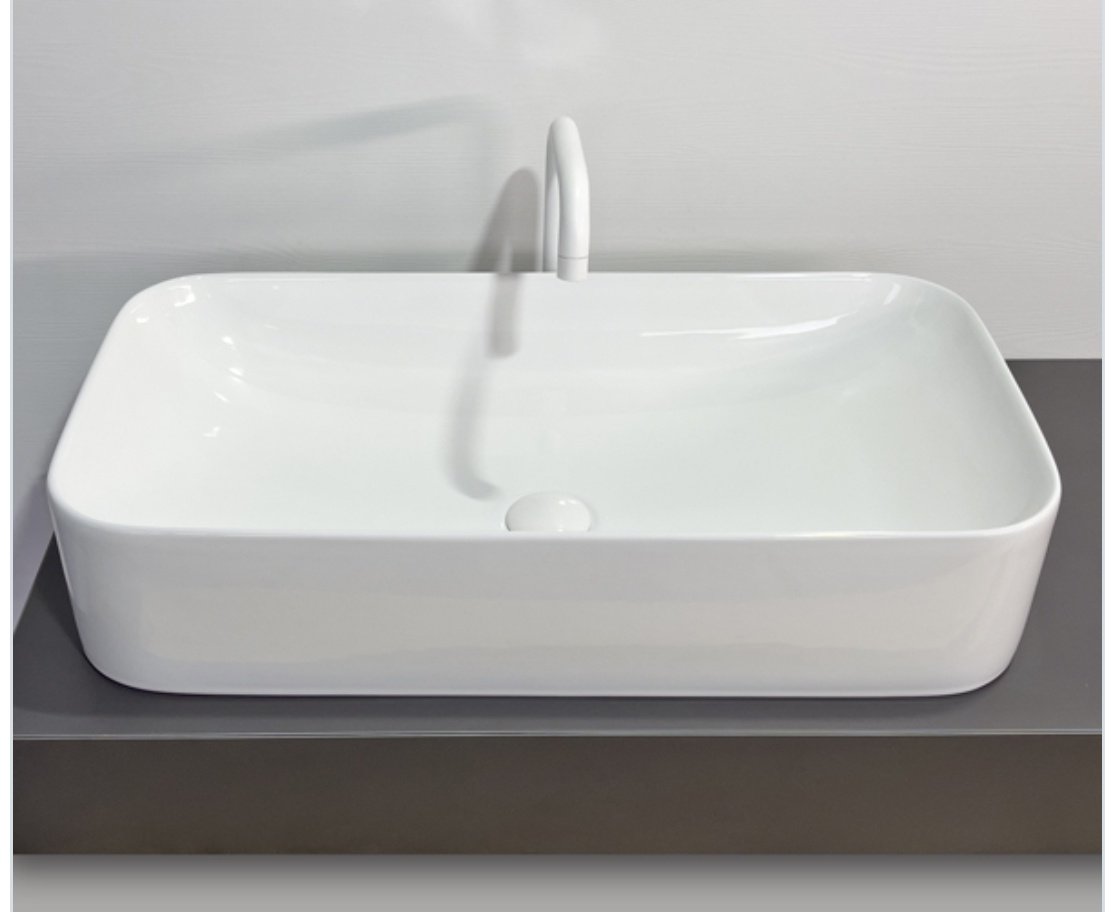 Раковина Comforty 78575-70 накладная прямоугольная 71, санфарфор