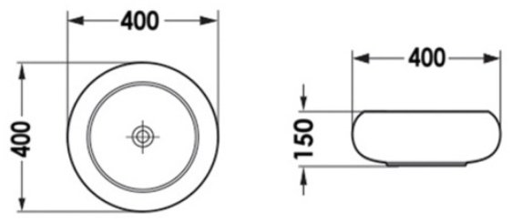 Раковина Comforty CF21303 накладная круглая 40, стекло купить,NaN