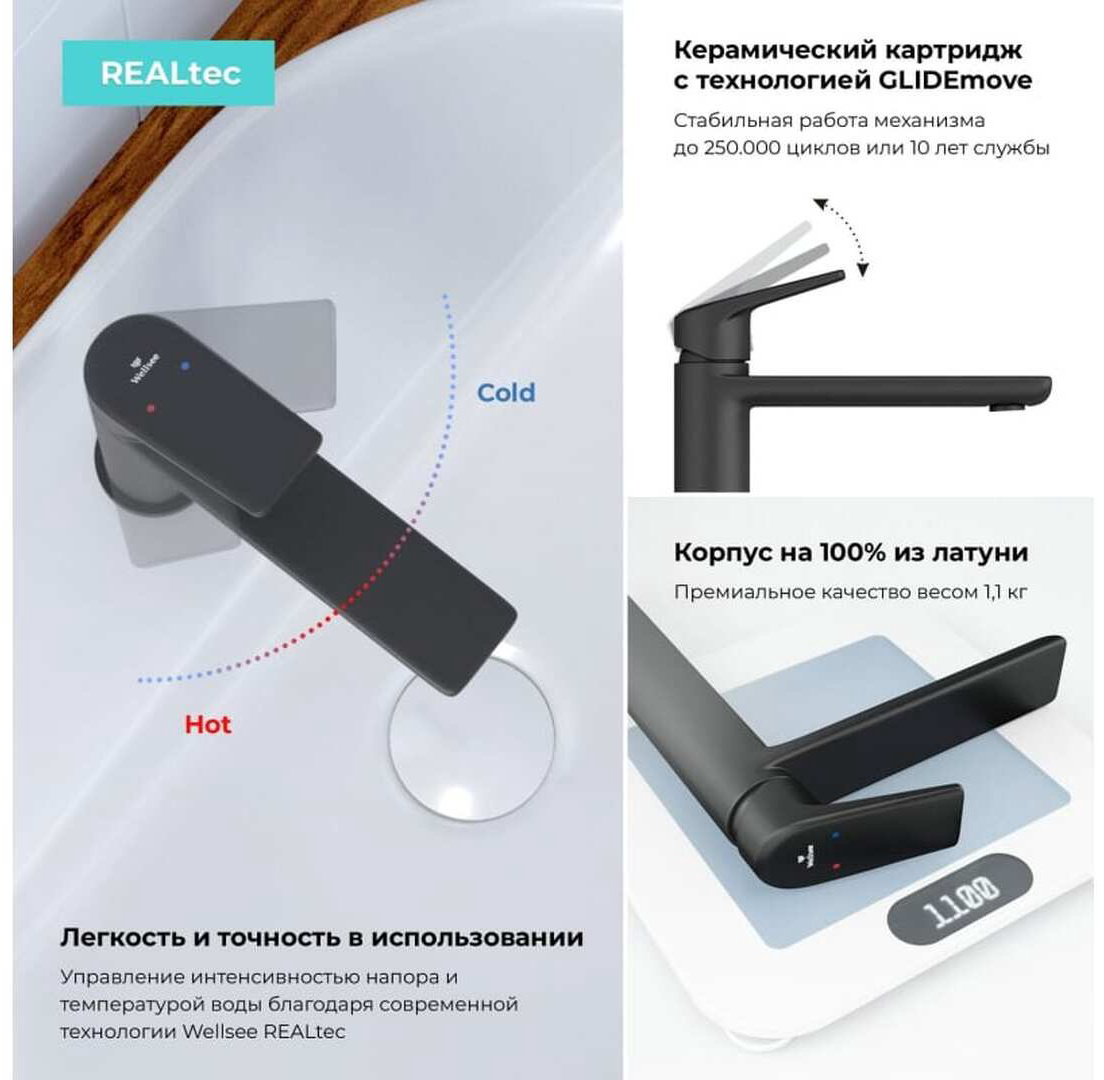 Раковина Wellsee 201005277, Bisou подвесная полукруглая 45, фаянс купить,NaN