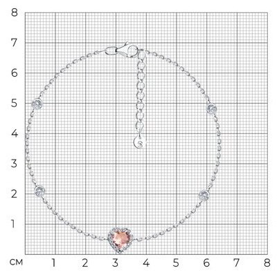 Браслет SOKOLOV 92050166 длина 17 см, вес 2.8 г серебро, плетение якорное купить,NaN