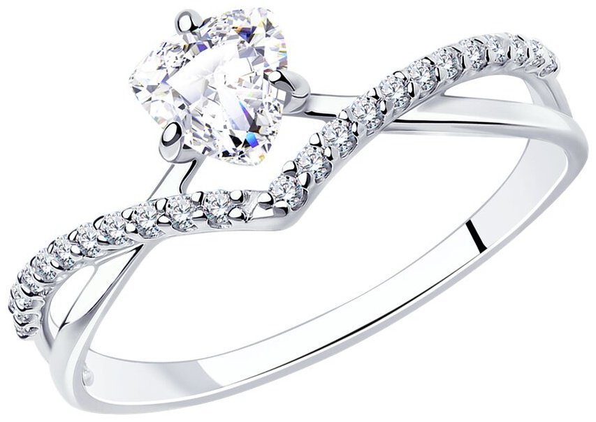 Кольцо SOKOLOV 94011750 размер 19.5 вес 1.24 г серебро, фианит купить,NaN