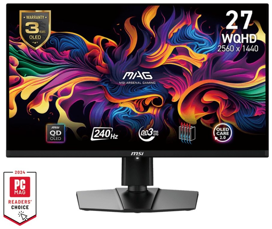 Монитор 26&#34; MSI MAG 271QPX QD-OLED E2 черный