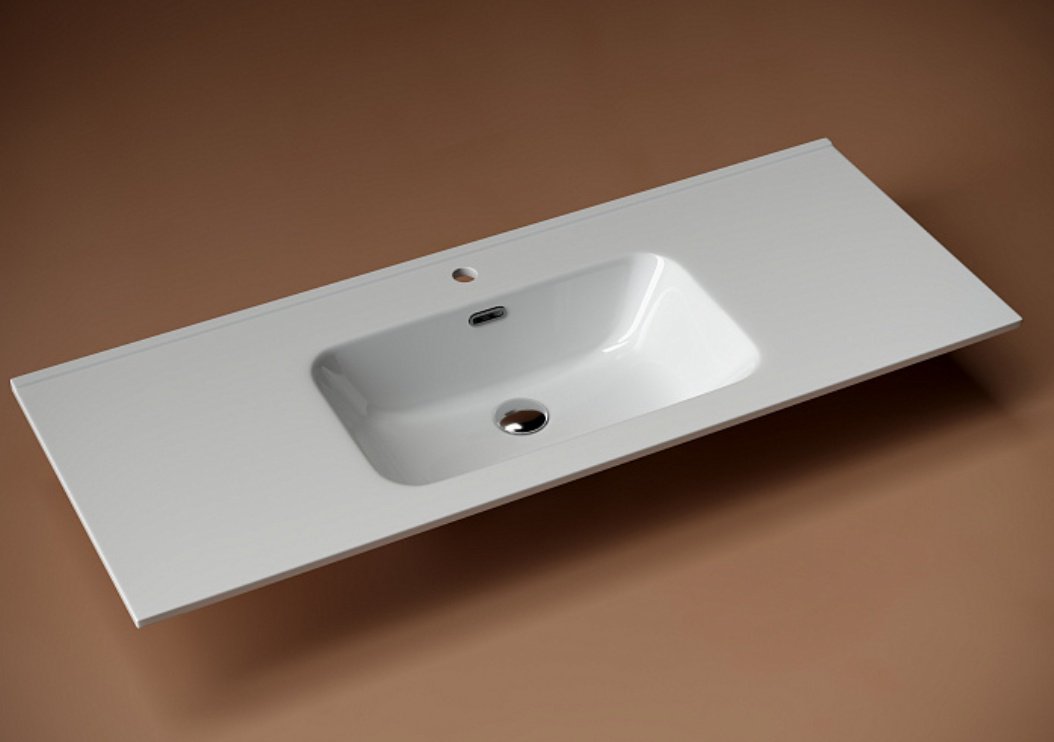 Раковина Ceramicanova CN7006 врезная прямоугольная 121, санфарфор