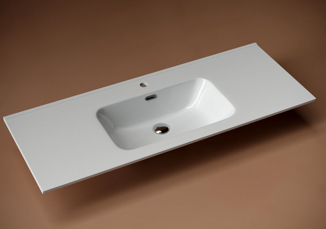 Раковина Ceramicanova CN7006 врезная прямоугольная 121, санфарфор
