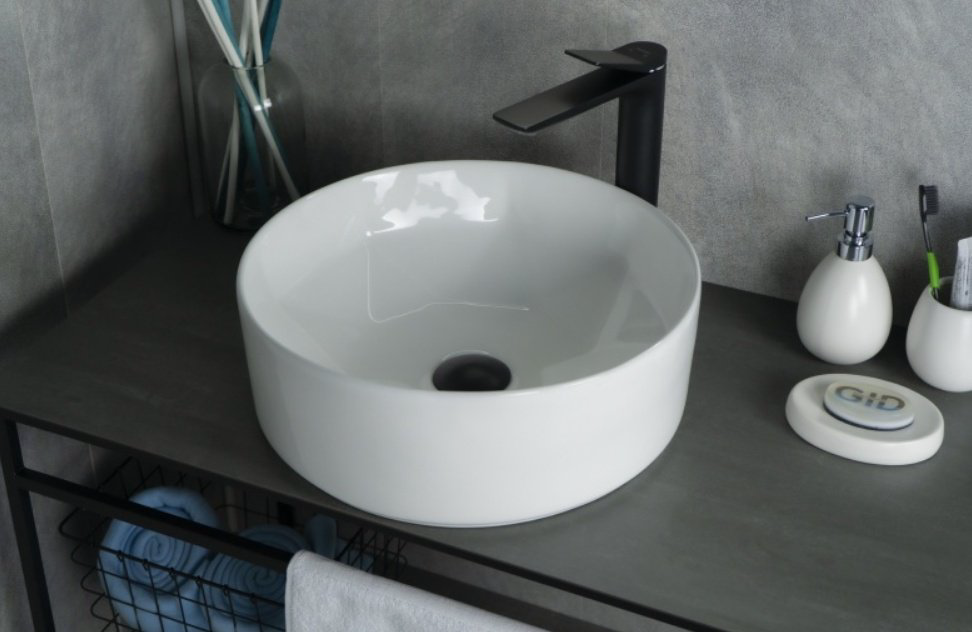 Раковина GID-ceramic N9425 накладная круглая 40, керамика купить,50770