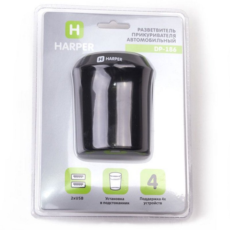 Разветвитель Harper DP-186 черный купить,NaN