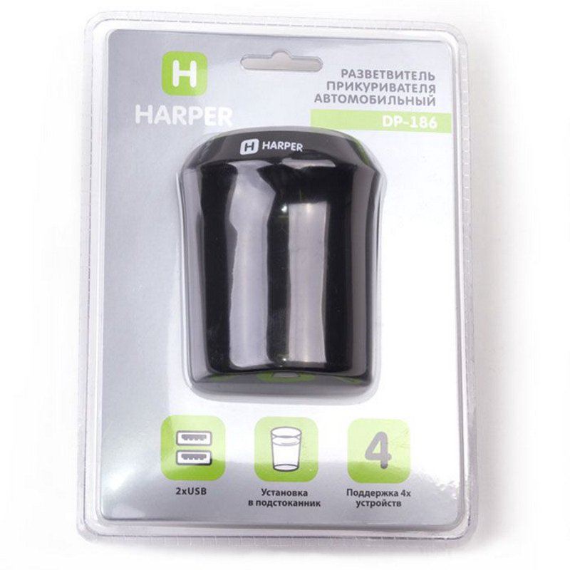 Разветвитель Harper DP-186 черный купить,NaN