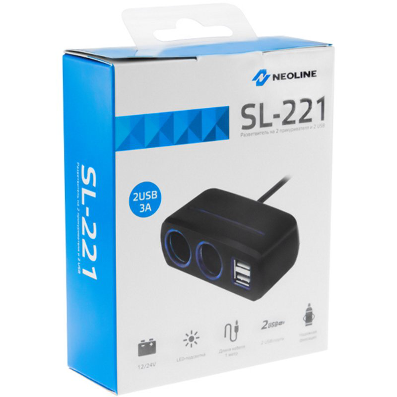 Разветвитель Neoline SL-221 черный купить,NaN