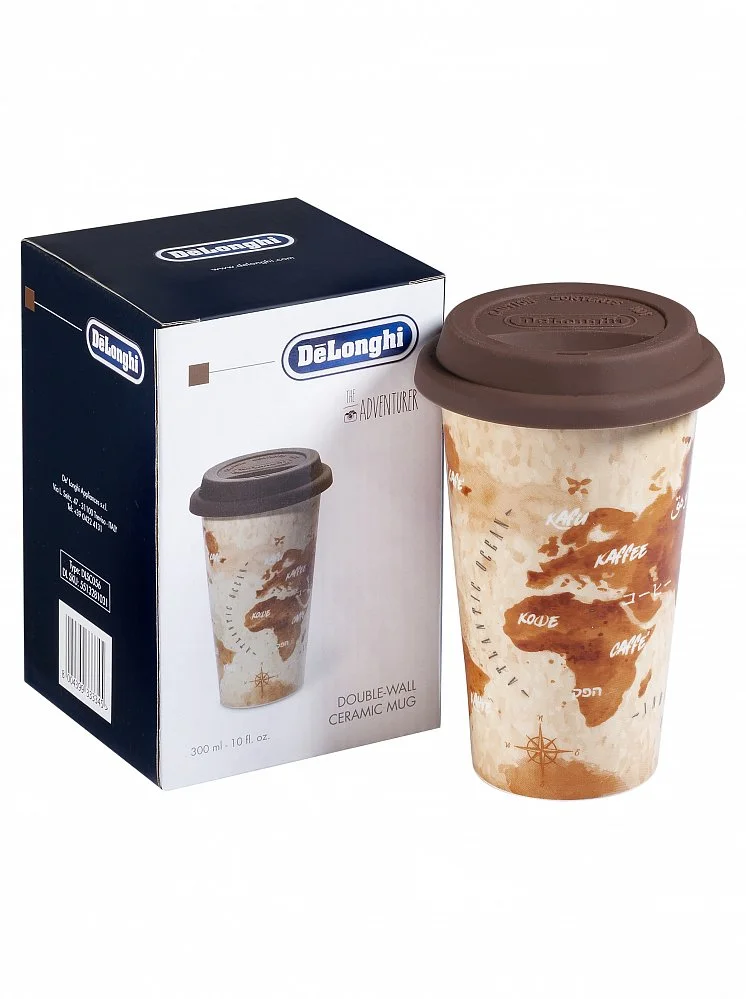 Термокружка DeLonghi DLSC056 300мл коричневая