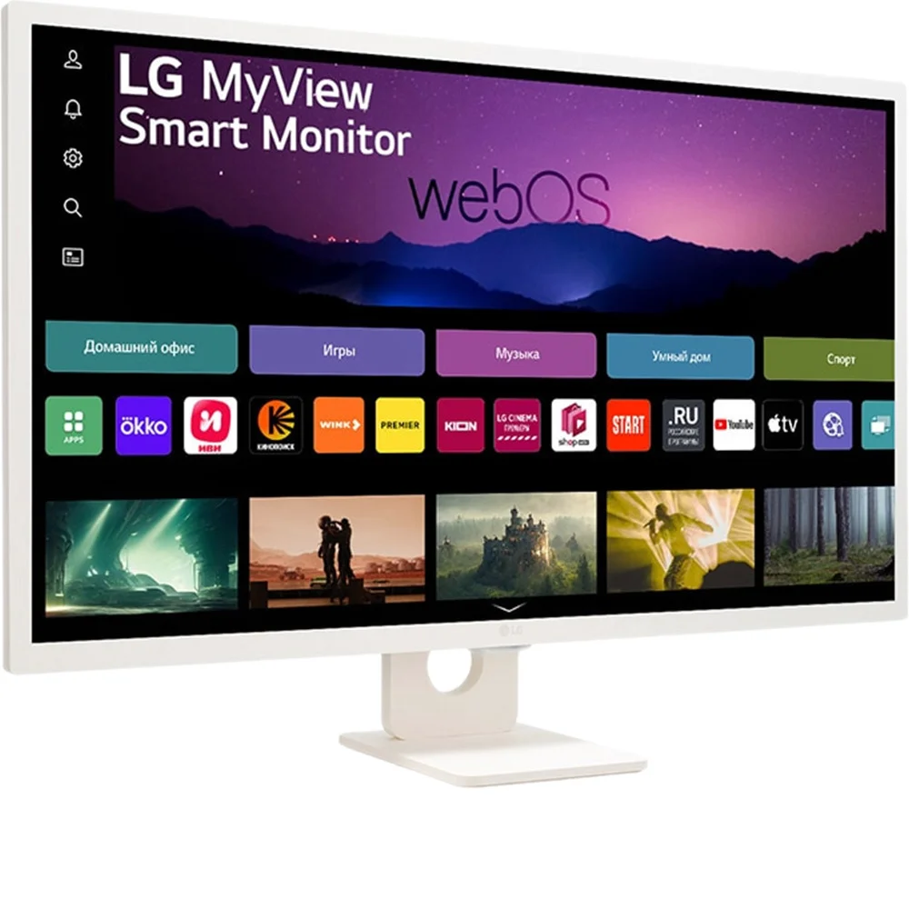 Монитор 31.5'' LG Smart 32SR50F-W 31.5 FHD IPS 5ms 60Hz черный