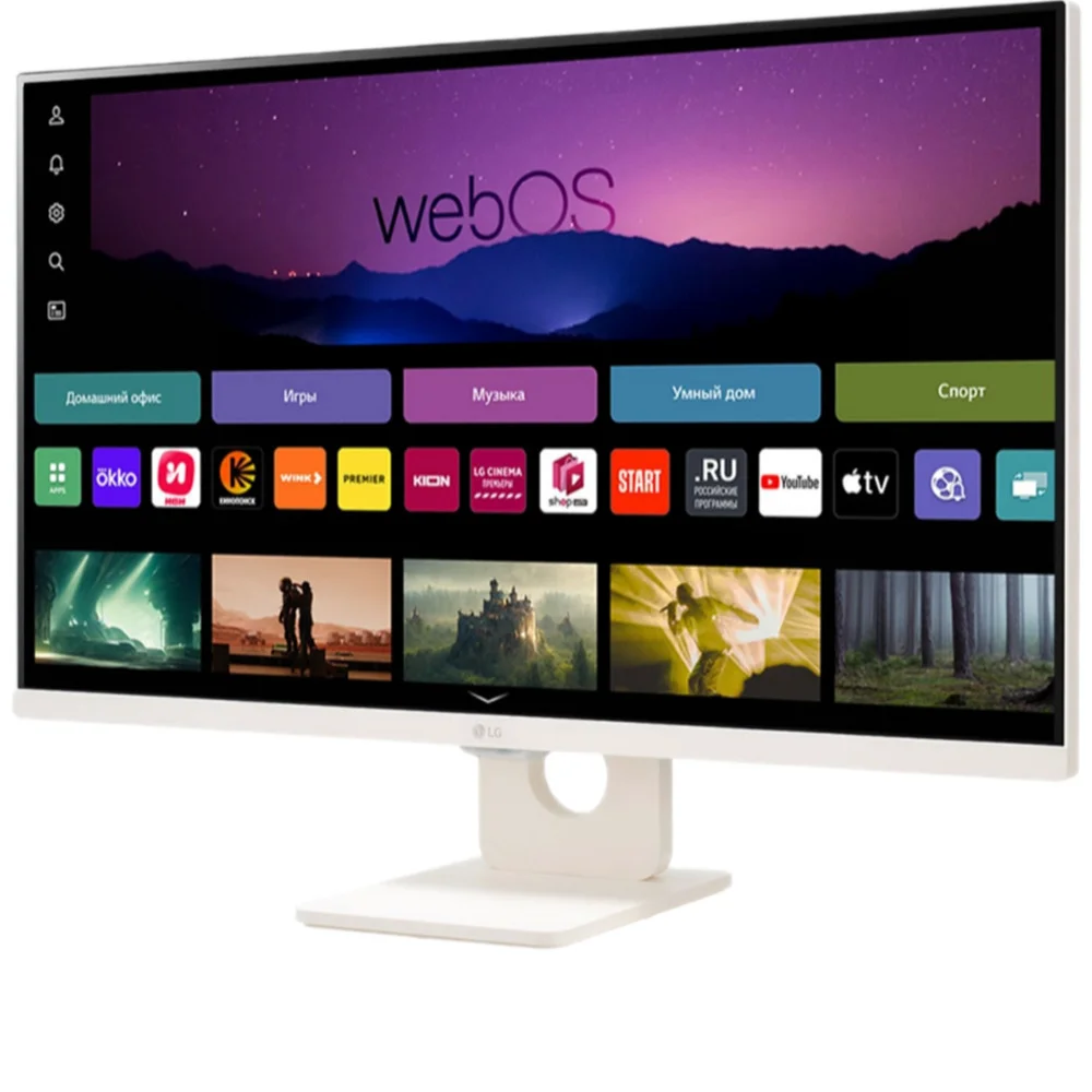 Монитор 31.5'' LG Smart 32SR50F-W 31.5 FHD IPS 5ms 60Hz черный