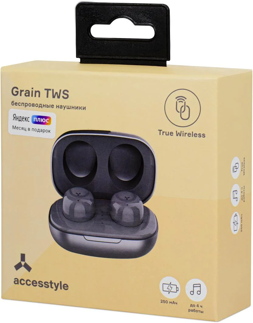 Наушники Accesstyle Grain TWS Dark Grey