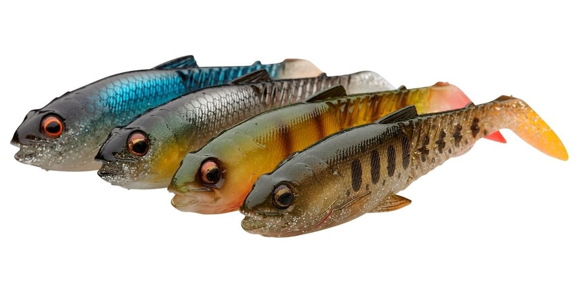 Набор мягких приманок Savage Gear Craft Cannibal Paddletail 85мм 7гр Clear Water Mix 4шт купить,NaN