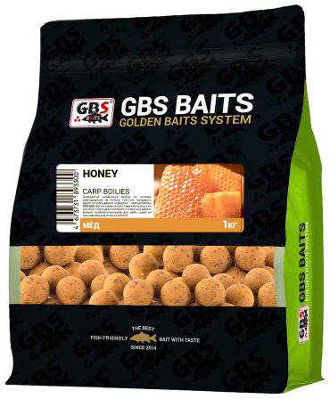 Прикормка GBS Бойлы Baits 20мм 1кг Мёд Мёд 1 кг купить,NaN