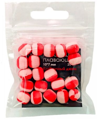 Прикормка Lion Baits насадка плавающая двухцветная клубничный джем 0.008 кг купить,NaN