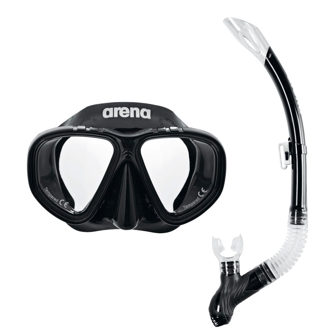 Трубка+маска детский для бассейна Arena Premium 505 черная