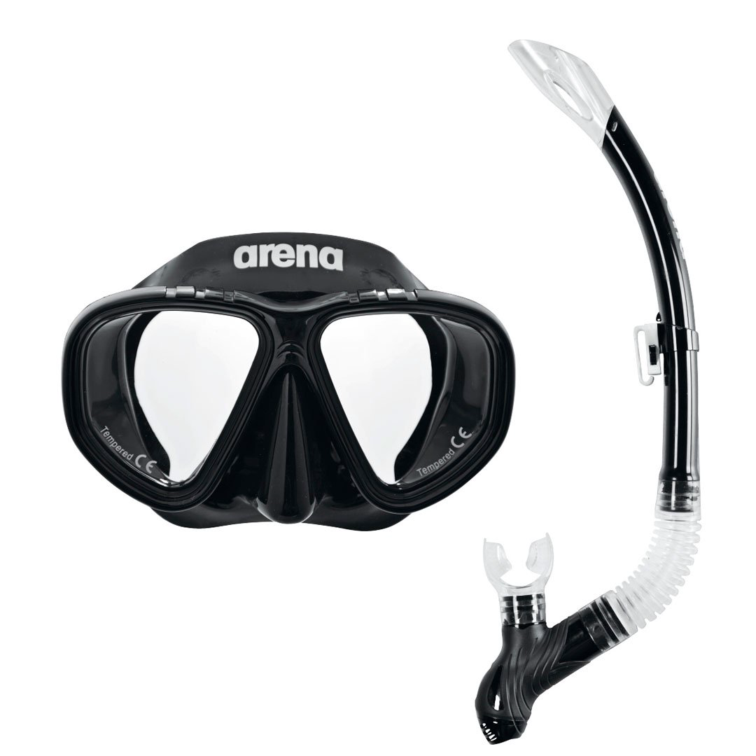 Трубка+маска детский для бассейна Arena Premium 505 черная купить,NaN
