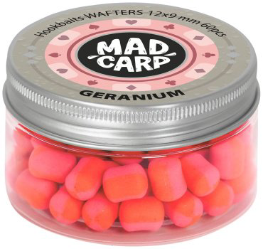 Прикормка Mad Carp Baits Вафтерсы 12x9мм, 60шт. Geranium 0.03 кг купить,NaN