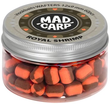Прикормка Mad Carp Baits Вафтерсы 12x9мм, 60шт. Royal Shrimp 0.03 кг купить,NaN