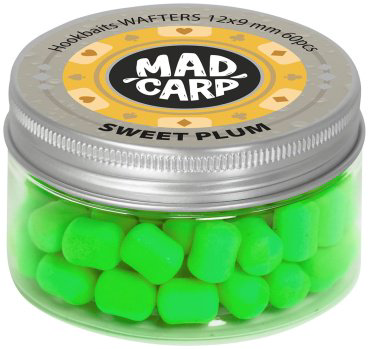 Прикормка Mad Carp Baits Вафтерсы 12x9мм, 60шт. Sweet Plum зеленый 0.03 кг купить,NaN