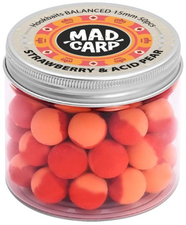 Прикормка Mad Carp Baits Бойл насадочный Balanced 15мм, 50шт. Strawberry & Pineapple 0.09 кг купить,NaN