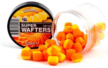 Прикормка GBS Бойлы Baits Wafters 10-13мм Банан Скопекс Банан Скопекс 0.067 кг купить,NaN
