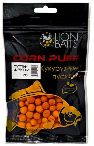 Прикормка Lion Baits Corn puff тутти-фрутти 0.02 кг