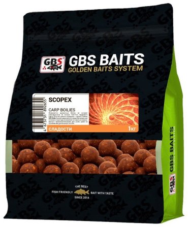 Прикормка GBS Бойлы Baits 20мм 1кг Скопекс Скопекс 1 кг