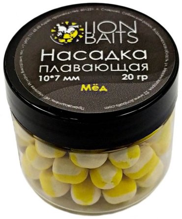 Прикормка Lion Baits насадка плавающая двухцветная мед 0.02 кг купить,NaN