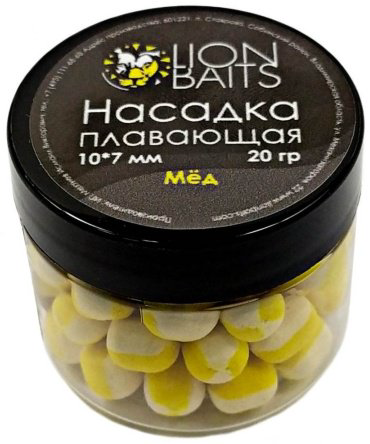 Прикормка Lion Baits насадка плавающая двухцветная мед 0.02 кг купить,NaN