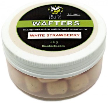 Прикормка Lion Baits Wafters белая клубника 0.04 кг купить,NaN