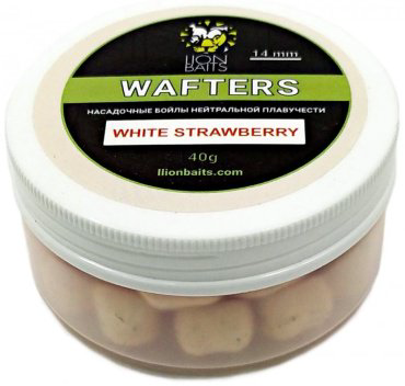 Прикормка Lion Baits Wafters белая клубника 0.04 кг купить,NaN