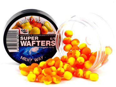 Прикормка GBS Бойлы Baits Wafters 10-13мм Мульти груша Милки вей Мульти груша Милки вей 0.067 кг купить,NaN