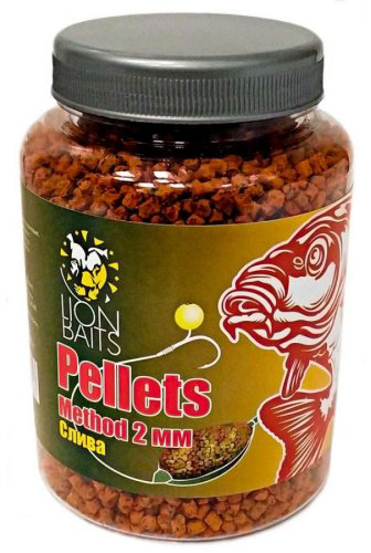 Прикормка Lion Baits Method Pellets LB-2 Слива 0.300 кг купить,NaN