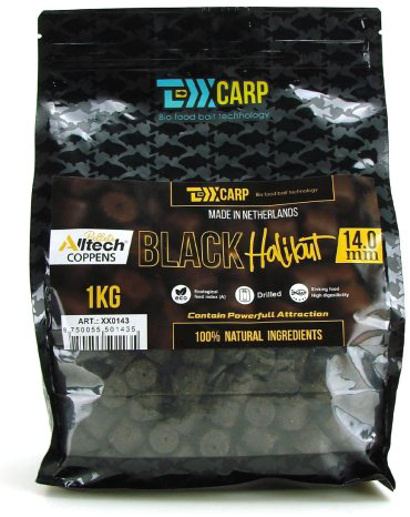 Прикормка TEXX Carp Coppens Drilled black halibut 1 кг купить,NaN