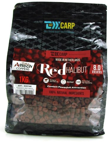 Прикормка TEXX Carp Coppens Drilled Red Halibut красный палтус 1 кг купить,NaN