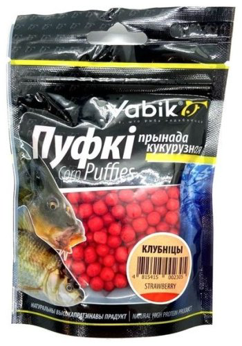Прикормка Vabik Насадка Corn Puffies4 Клубника 0.02 кг купить,NaN
