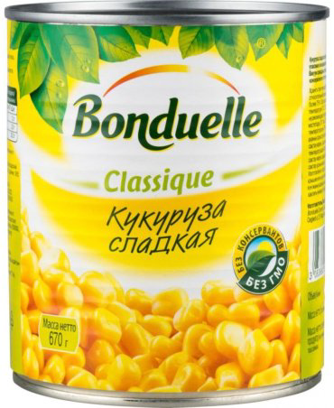 Прикормка Bonduelle 670-XX кукуруза 0.67 кг купить,NaN