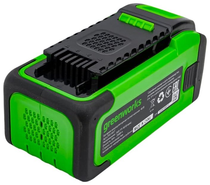 Аккумулятор Greenworks G40B8 (2951607) Li-Ion 40 В 8 Ач 1 шт купить,0