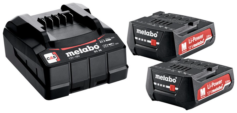 Аккумулятор Metabo Basic-Set 12V 2 x 2,0 Ah 685300000 Li-Ion 12 В 2 Ач 2 шт