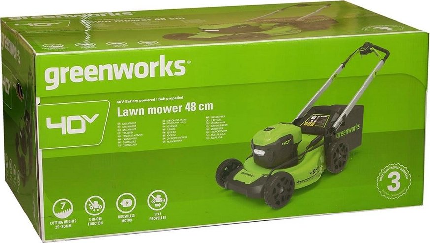 Газонокосилка колесная аккумуляторная Greenworks GD40LM48SPK4/2517407UB - ForteMarket Газонокосилка колесная аккумуляторная Greenworks GD40LM48SPK4/2517407UB купить,0