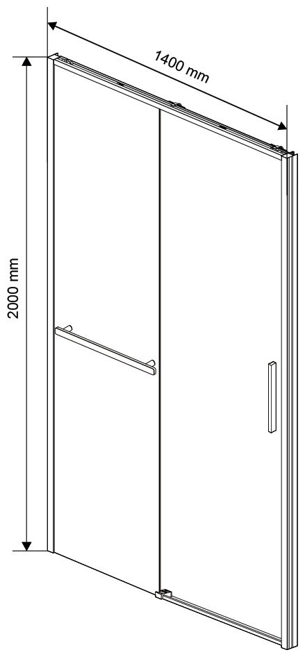 Душевое ограждение KABINKA.KZ одностенное Slim Soft VDS-1SS140CL, 1400х2000 мм