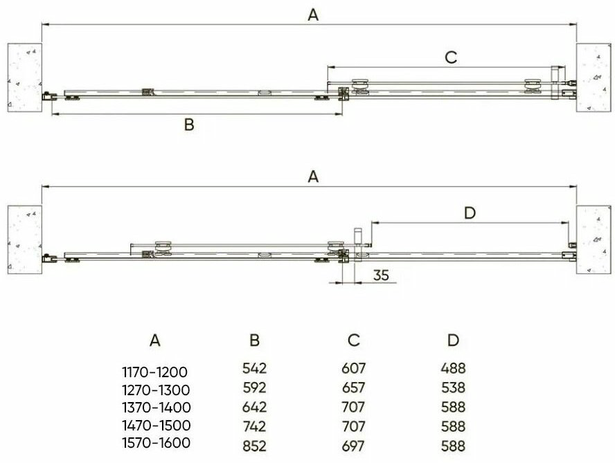 Душевое ограждение Veconi одностенное VN70G-150-01-C4, 1200х1950 мм купить,NaN