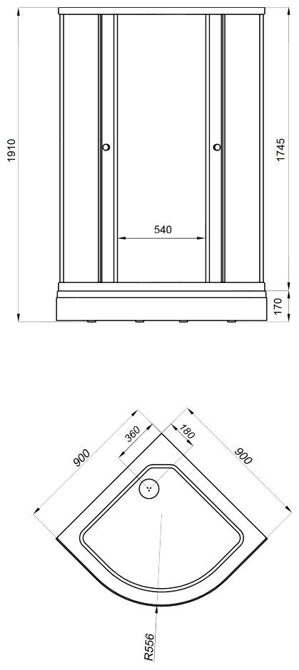 Душевое ограждение Triton двухстенное Ультра 80*80 А, 800х1915 мм - ForteMarket Душевое ограждение Triton двухстенное Ультра 80*80 А, 800х1915 мм купить,0