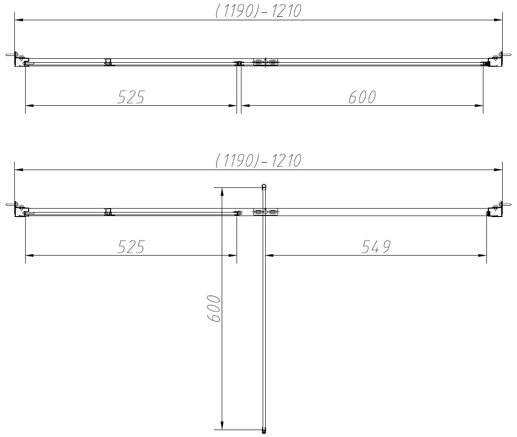 Душевое ограждение KABINKA.KZ одностенное VDP-4SN120CL, 1200х1950 мм
